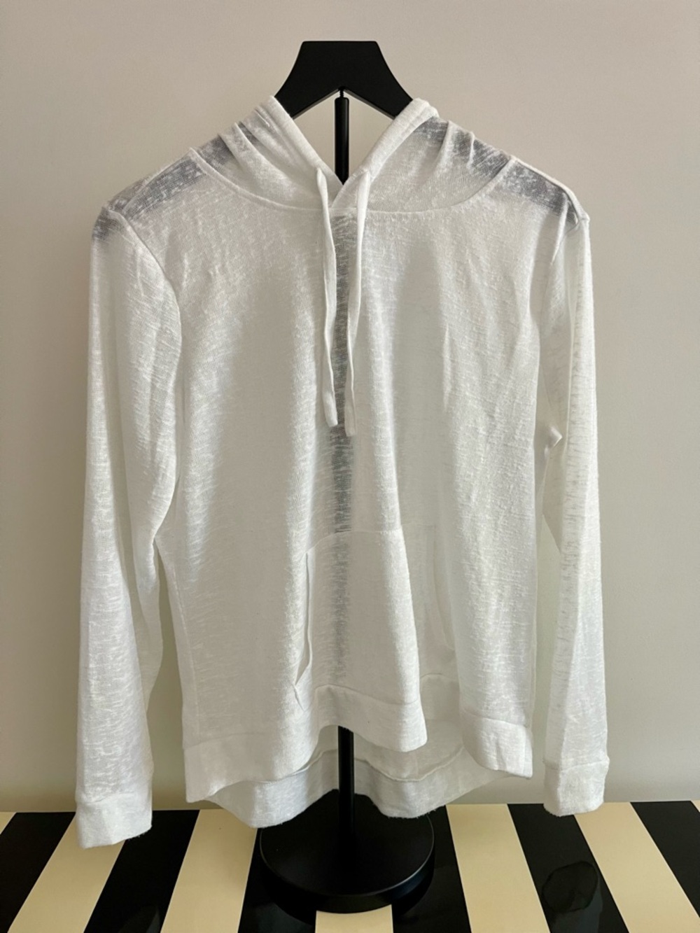 Lightweight White Sheer Hoodie Coverup